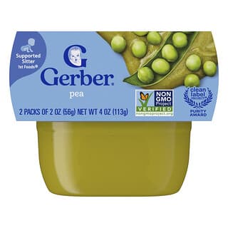 Gerber, 豌豆，2 包，每包 2 盎司（56 克）