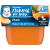 Natural for Baby, 1st Foods, Peach, 2 Pack, 2 oz (56 g) Each