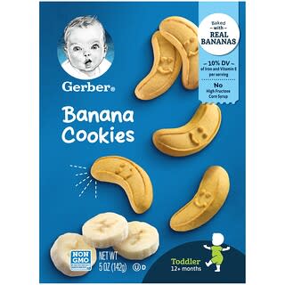 Gerber, Biscoitos de Banana, mais de 12 meses, 142 g (5 oz)