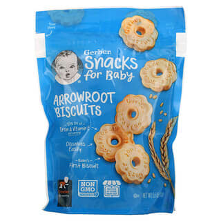 Gerber, Biscuits à l'arrow-root, 10 mois et plus, 155 g
