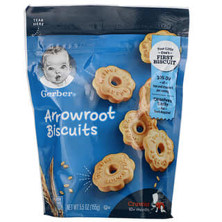 Gerber, Biscuits à l'arrow-root, 10 mois et plus, 155 g