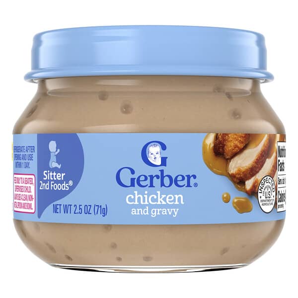 Gerber, 2nd Foods®, 시터, 치킨 앤 그레이비, 71g(2.5oz)