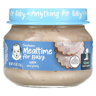 Gerber, Mealtime for Baby, 2nd Foods, Ham and Gravy, 2.5 oz (71 g)