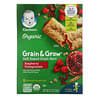 Organic, Grain & Grow, Soft Baked Grain Bars, 12+ Months, Raspberry Pomegranate, 8 Individually Wrapped Bars, 0.68 oz (19 g) Each