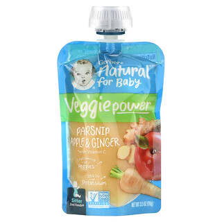 Gerber, Natural For Baby, Veggie Power, 2nd Foods, Parsnip Apple & Ginger, 3.5 oz (99 g)