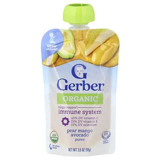 Gerber, Organic for Baby, Wonderfoods, 2nd Foods, Pear, Mango, Avocado, 3.5 oz (99 g)