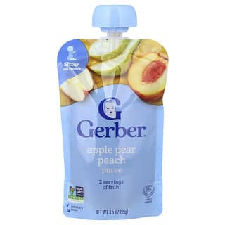 Gerber, Natural for Toddler, ab 12 Monaten, Apfel, Birne, Pfirsich mit Vitamin C, 99 g (3,5 oz.)