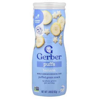 Gerber, Puffs, Puffed Grain Snack, Crawler 8+ Months, Banana, 1.48 oz (42 g)