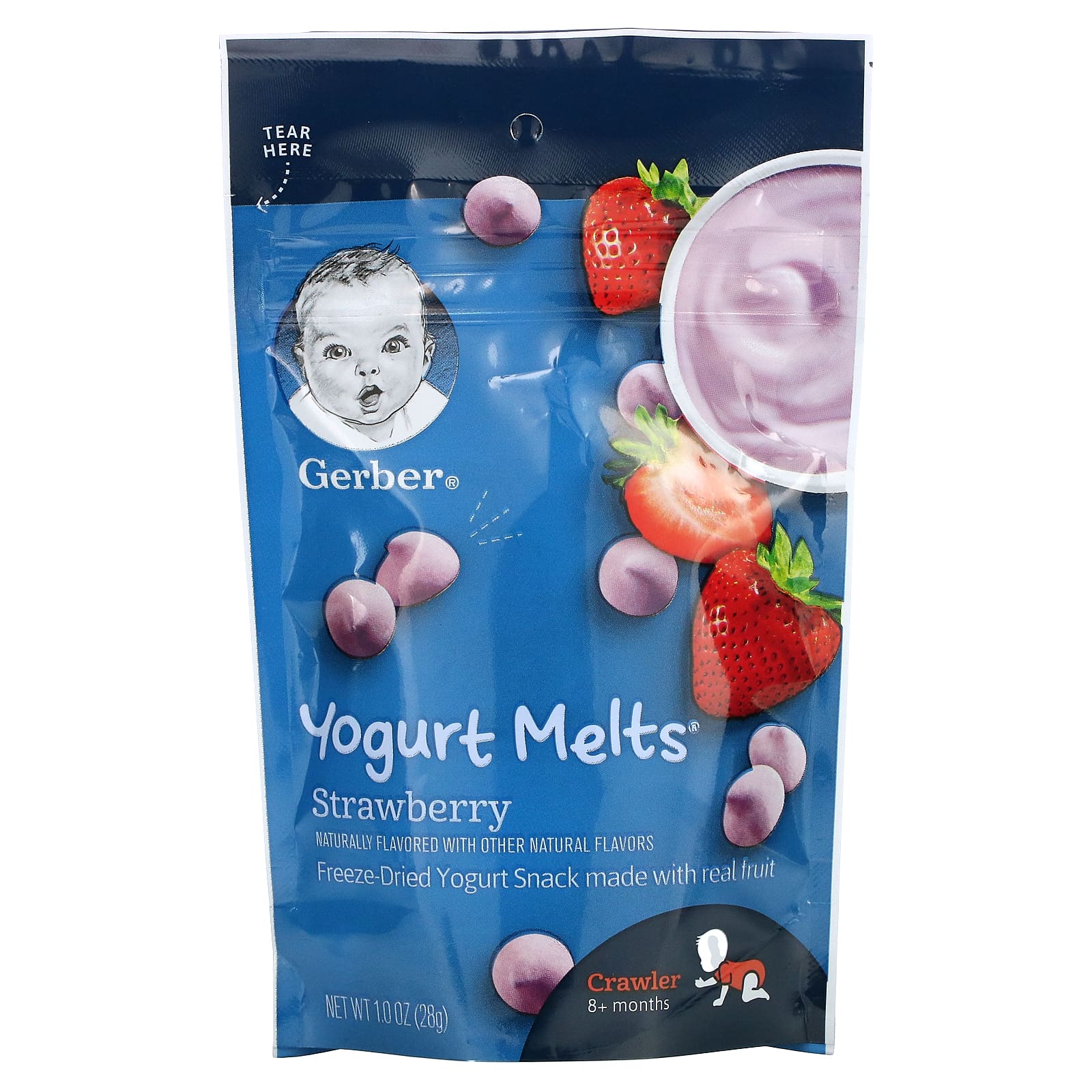 Gerber, Yogurt Melts, 8+ Months, Strawberry, 1.0 oz (28 g)