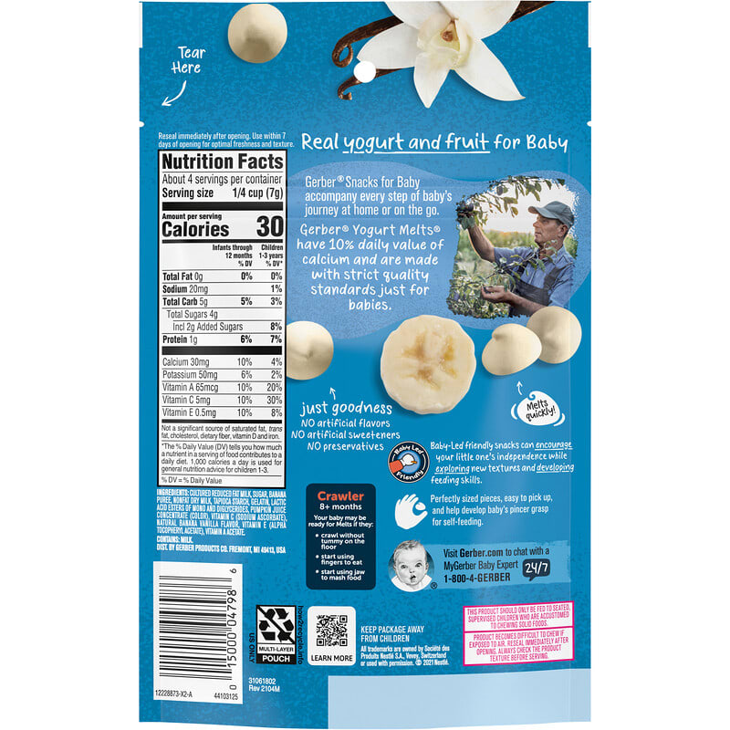 Gerber yogurt blends store banana