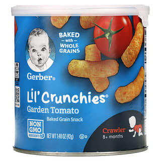 Gerber, Lil' Crunchies, Baked Grain Snack, 8+ Months, Garden Tomato, 1.48 oz (42 g)