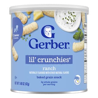 Gerber, Snacks for Baby, Lil 'Crunchies, Baked Grain Snack, 8+ Monate, Ranch, 42 g (1,48 oz.)