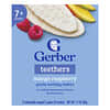 Gerber, Anneaux de dentition, Biscuits de dentition doux, À partir de 7 mois, Mangue et framboise, 12 sachets de 2, emballés individuellement, 4 g pièce