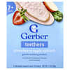 Gerber, Anneaux de dentition, Biscuits de dentition doux, À partir de 7 mois, Épinards, fraise et pomme, 12 sachets de 2, emballés individuellement, 4 g pièce