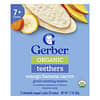 Gerber, 유기농 티더, 부드러운 치아 발육 웨이퍼, 7개월 이상, 망고 바나나 당근, 개별 포장된 2팩 12개, 각 4g(0.14oz)