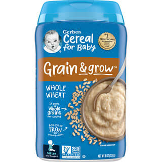 Gerber, الحبوب والنمو ، 2nd Foods ، حبوب القمح الكاملة ، 8 أونصة (227 جم)