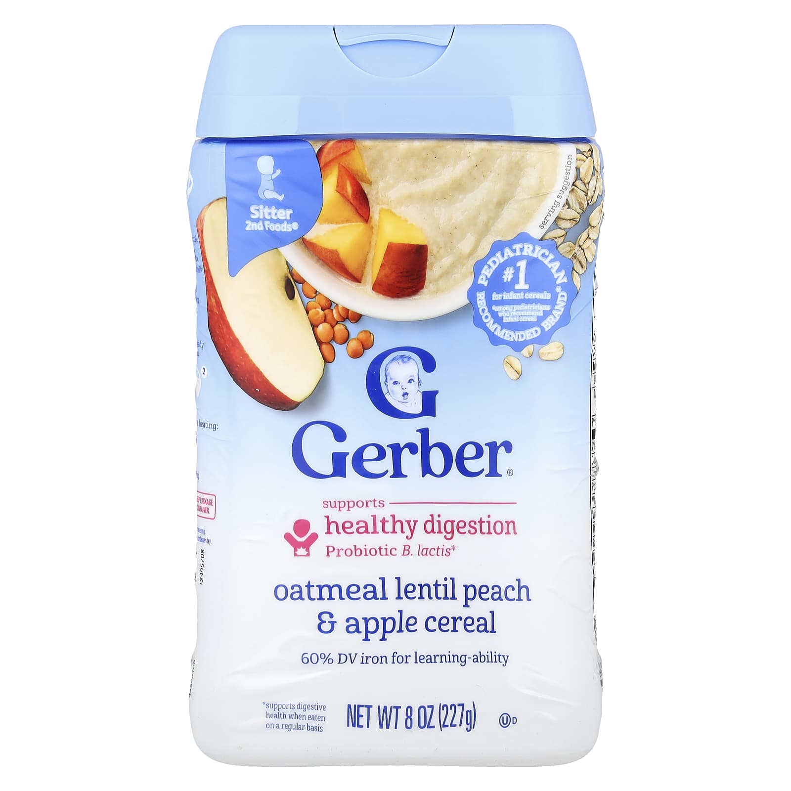 Cereal, 2nd Foods®, Oatmeal Lentil Peach Apple, oz (227 g)