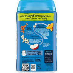 Gerber, Cereal for Baby, Power Blend, 2nd Foods, Probiotic Oatmeal Lentil, Peach & Apple, 8 oz (227 g)