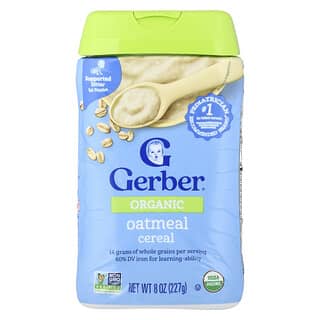 Gerber, Organic for Baby, Grain & Grow, 1st Foods, Oatmeal Cereal, 8 oz (227 g)