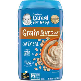 Gerber, Cereal for Baby, Grain & Grow, 1st Foods, Oatmeal, 16 oz ( 454 g)