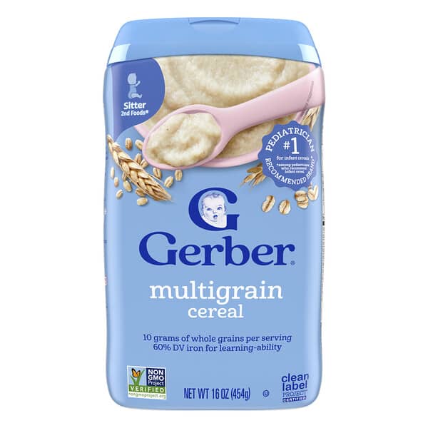 Gerber, Multigrain 시리얼, 2nd Foods®, 454g(16oz)
