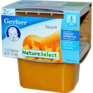 Gerber‏, Nature Select, 2nd Foods, דלורית, 2 אריזות, 99 גרם (3.5 אונקיות) כל אחת