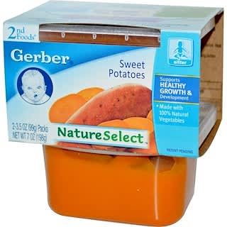 Gerber‏, Nature Select, 2nd Foods, בטטות, 2 אריזות, 99 גרם (3.5 אונקיות) כל אחת