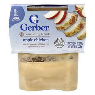 Gerber, Mealtime for Baby, Power Blend™, 2nd Foods®, Apple Chicken, 2 Pack, 113 g (4 oz) Each