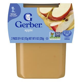 Gerber, 2nd Foods®, Sitter, Apple, 2 Pack, 4 oz (113 g) Each