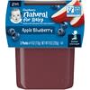 Natural for Baby, 2nd Foods, Apple Blueberry, 2 Pack, 4 oz (113 g) Each