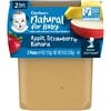 Natural for Baby, 2nd Foods, Apple, Strawberry, Banana, 2 Pack, 4 oz (113 g) Each