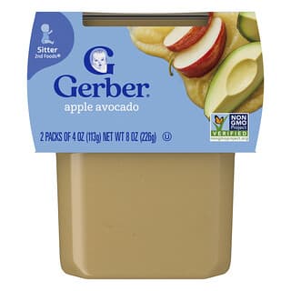 Gerber, 2nd Foods®, Sitter, Apple Avocado, 2 Pack, 4 oz (113 g) Each