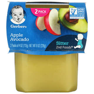 Gerber, Apple Avocado, 2nd Foods, 2 Pack, 4 oz (113 g) Each
