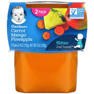 Gerber, Carrot Mango Pineapple, 2nd Foods, 2 Pack, 4 oz (113 g) Each