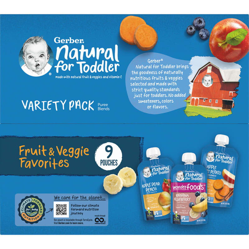 Gerber Toddler Pouch Variety Pack