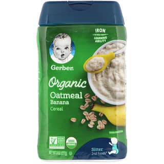 Gerber, Organic Oatmeal Cereal, Banana , 8 oz (227 g)
