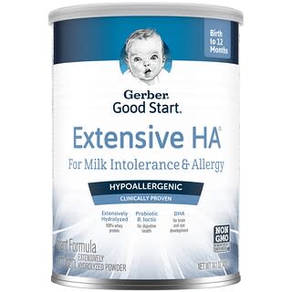 Gerber, Good Start，Extensive HA，含鐵嬰兒配方奶粉，出生 12 月齡，14.1 盎司（400 克）