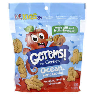 Gerber, Get'ems!™, Ocean World Cookies, For Kids 3+, Pumpkin, Apple & Cinnamon, 5 oz (142 g)