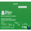 Organic for Baby, 2nd Foods, Apple, Blueberry, Spinach, 6 Pouches, 3.5 oz (99 g) Each
