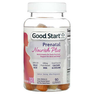 Gerber, Good Start, Prenatal Nourish Plus Multivitamin, Lemon, Elderberry & Orange Naturally Flavored, 90 Gummies