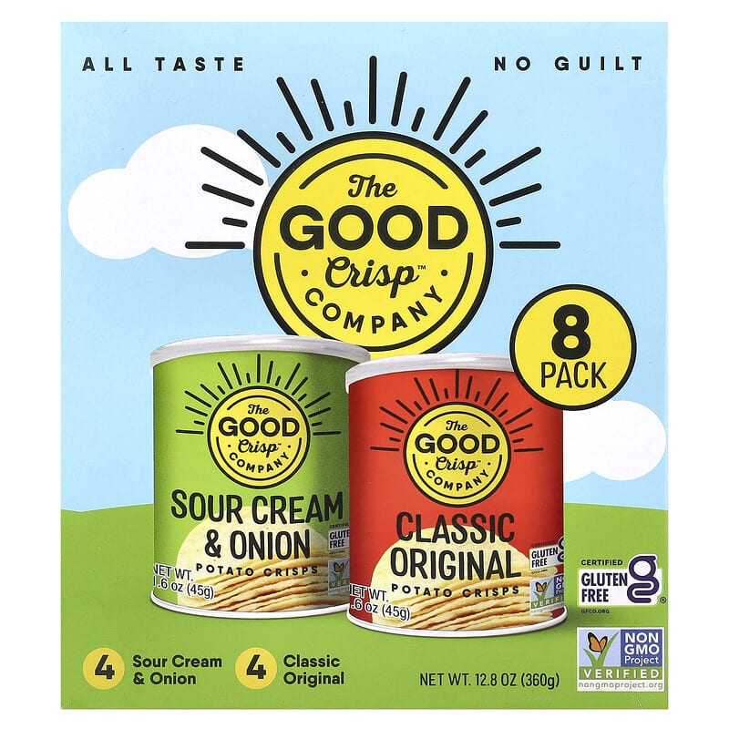 Potato Crisps, Variety Pack, 8 Count, 1.6 oz (45 g) Each