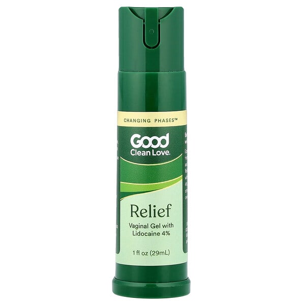 Good Clean Love, 舒緩，4% 利多卡因女性私密部位舒緩凝膠，1 液量盎司（29 毫升）