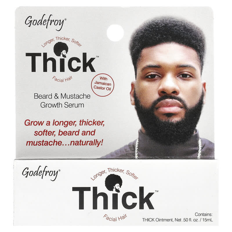 Thick（シック）、顎ひげ＆口ひげ用美容液、15ml（0.5液量オンス）
