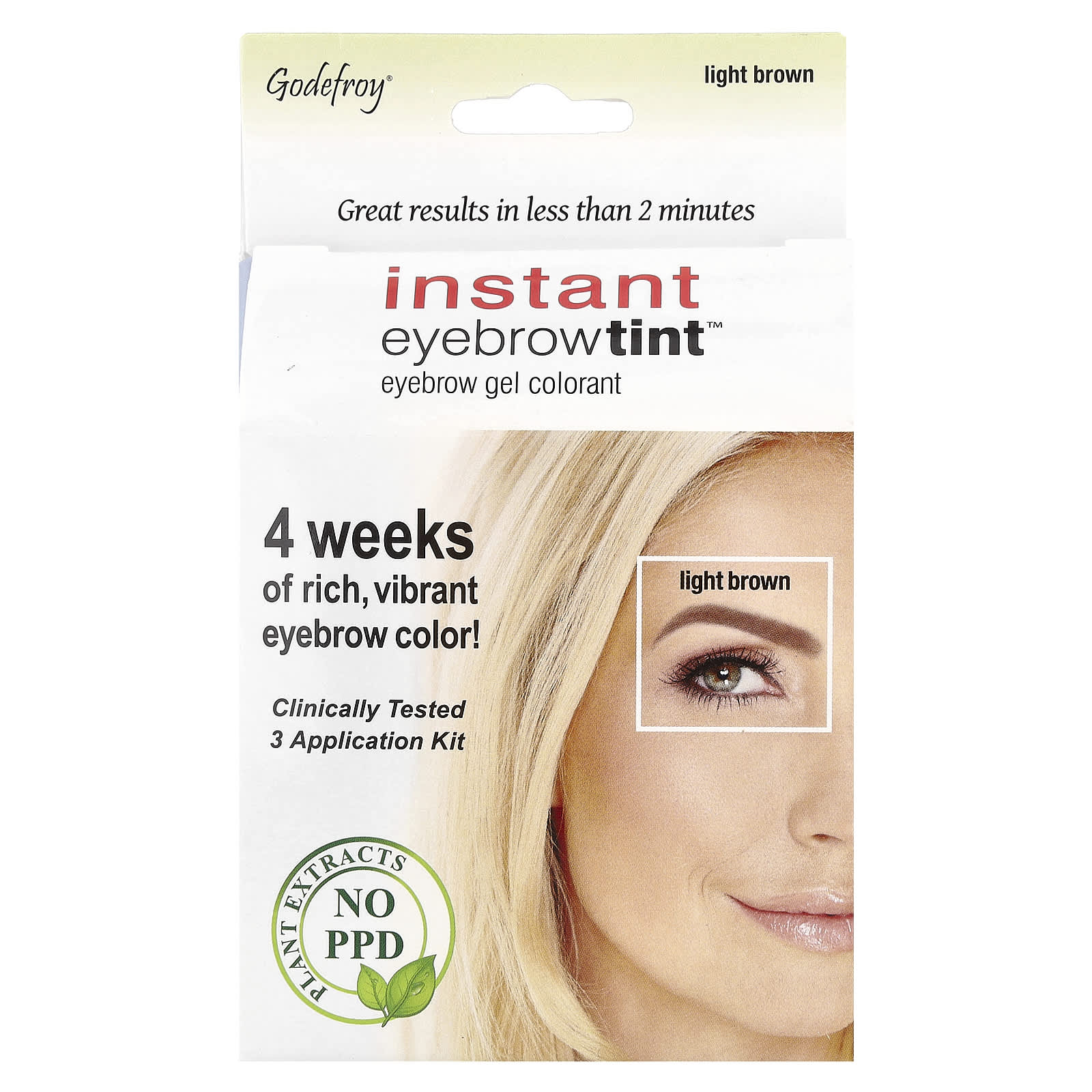 Фарба для брів Instant Eyebrow Tint, Light Brown, 3 Application Kit