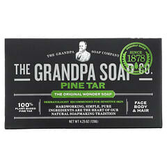 The Grandpa Soap Co., Sabonete em Barra para Corpo Cabelo e Rosto, Alcatrão de Pinho, 120 g (4,25 oz)