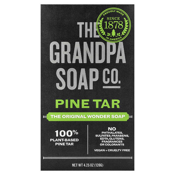 The Grandpa Soap Co., 페이스 & 바디 바 솝, 송진, 120g(4.25oz)