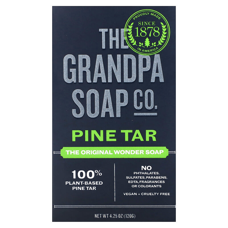 Pine Tar Soap - Lots of White Bubbles! 4.5 - 5.0 oz.