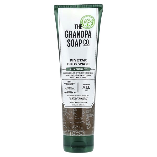 The Grandpa Soap Co., 松焦油沐浴露，肌膚護理，9.5 液量盎司（280 毫升）