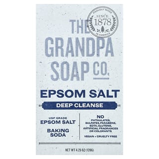 The Grandpa Soap Co., Face & Body Bar Soap, Epsom Salt, 4.25 oz (120 g)