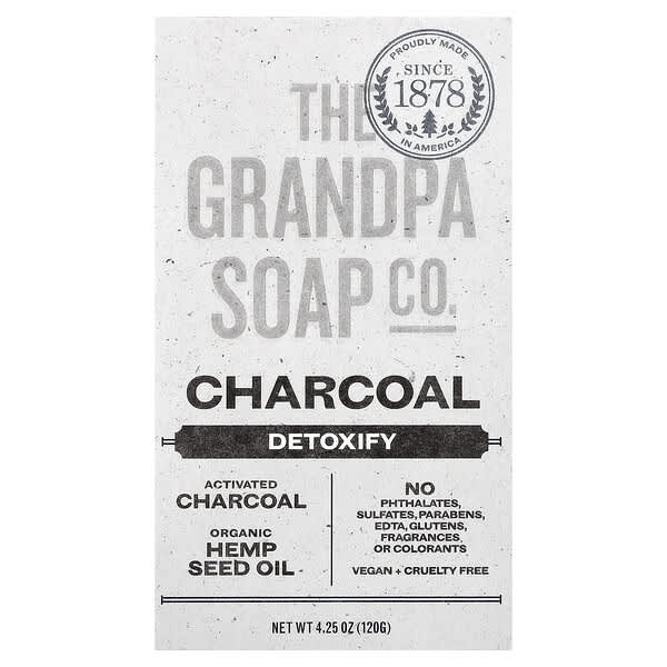 The Grandpa Soap Co., 바 비누, 숯, 120g(4.25oz)